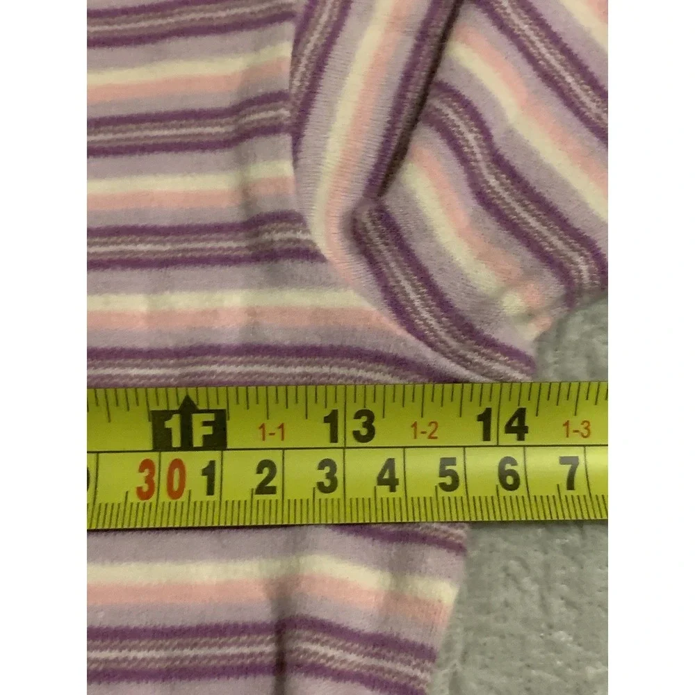Vintage Nick Jr. Girls Size 6X Striped Purple Pink Long Sleeve Shirt Y2K